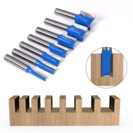 DIY-Tool-7pcs-8mm-Shank-Woodworking-Straight-Router-Bit-Set-Carpenter-Milling-Cutter-Knife-6mm-20mm