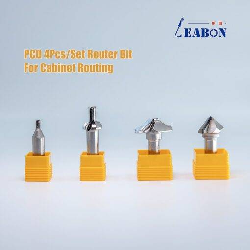 PCD-4Pcs-Set-Router-Bit-1-2-Shank-Woodworking-Diamond-Milling-Cutter