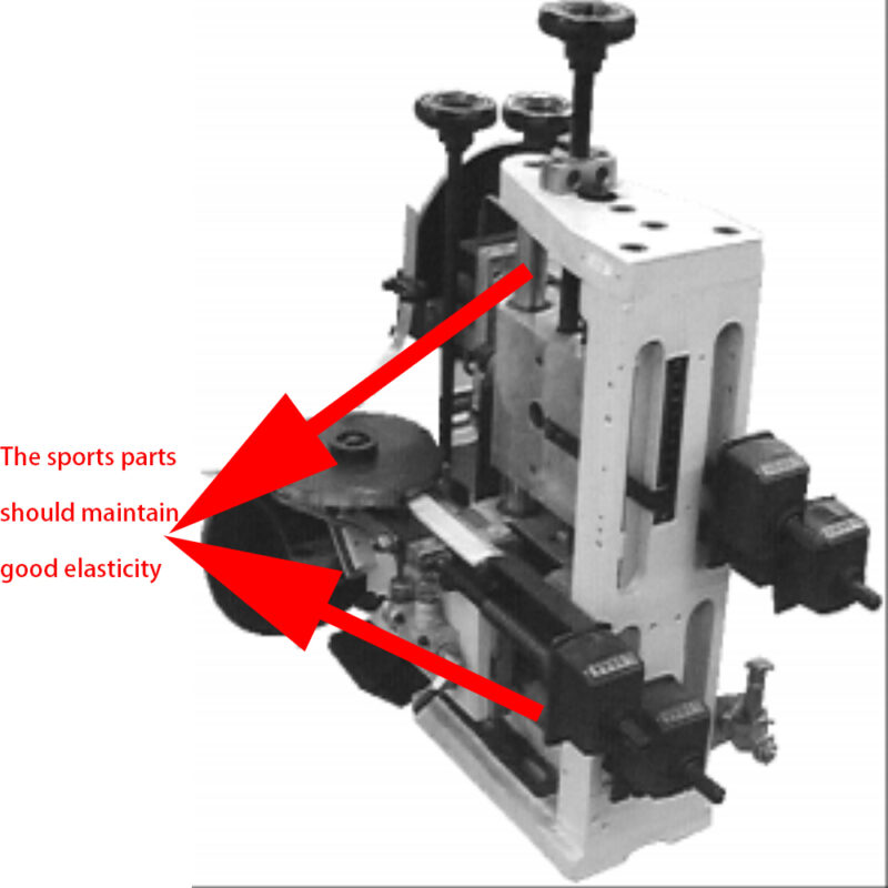 Edge banding machine floating guide rod